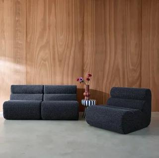 Chauffeuse 1 place aspect alpaca - Lot de 3 fauteuils moelleux Nova