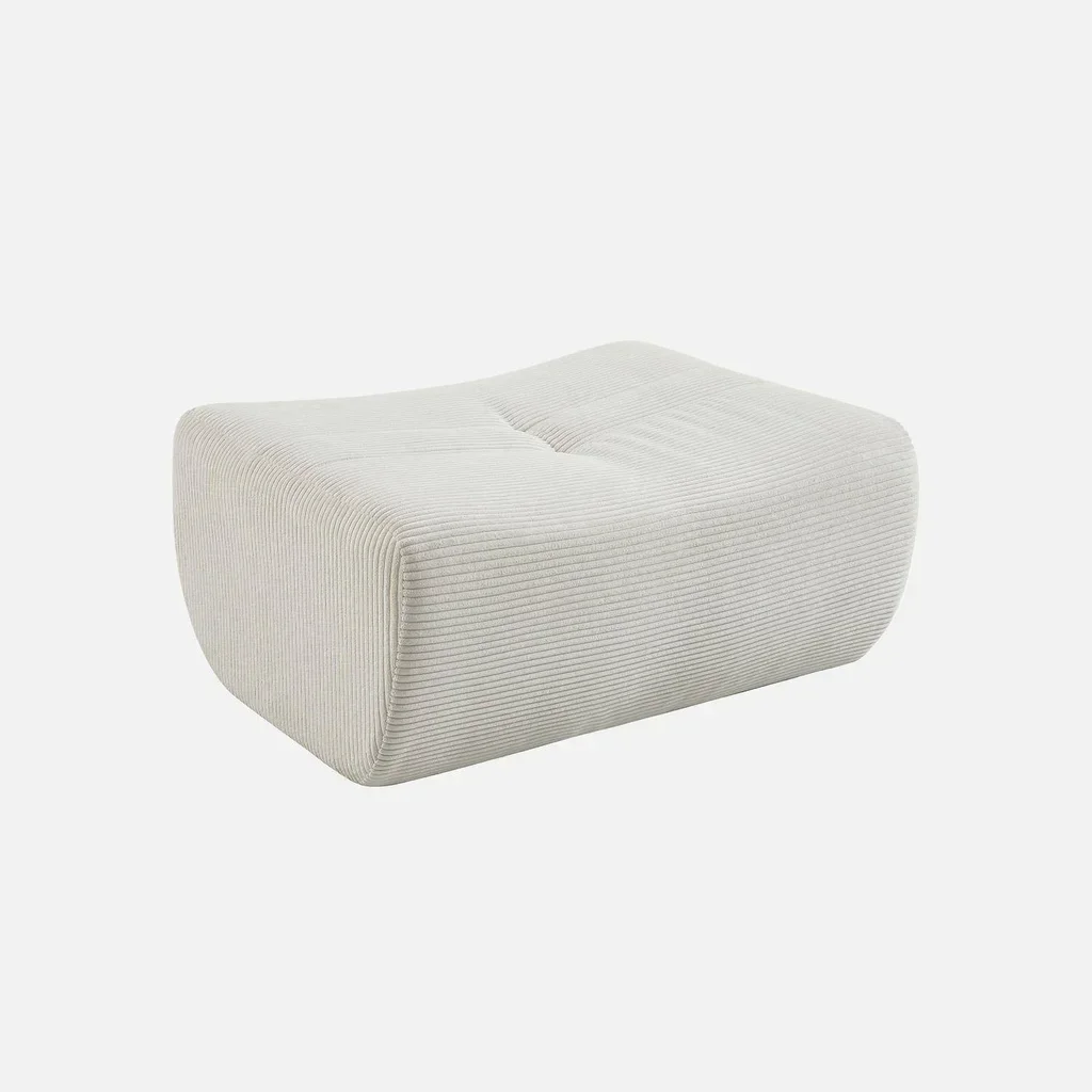 Samt-Cord-Sessel 1-Sitzer mit Fußhocker Sokol