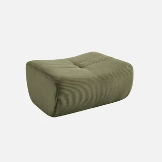 Samt-Cord-Sessel 1-Sitzer mit bequemer Fußstütze Sokol