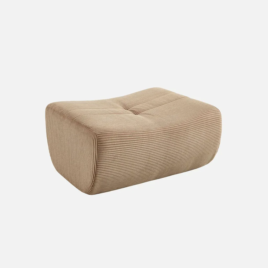 Samt-Cord-Sessel mit Fußhocker - Komfort und Stil Set