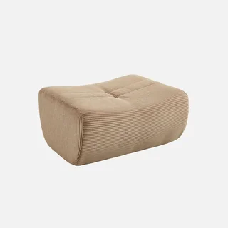 Samt-Cord-Sessel mit Fußhocker - Komfort und Stil Set