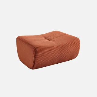 Samt-Cord-Sessel 1-Sitzer mit Fußhocker Sokol