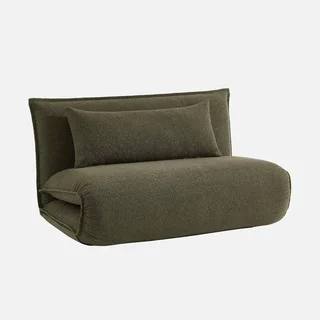 Chauffeuse 2 places convertible bouclette texturée Fleeep gris