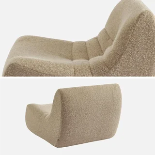 Sofá de 2 plazas efecto lana de alpaca suave y cómodo