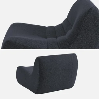 Sofá de 2 plazas de tela con efecto lana de alpaca suave y cómodo
