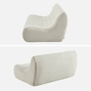 Chauffeuse 2 places velours côtelé Sokol - canapé modulable confortable salon chambre