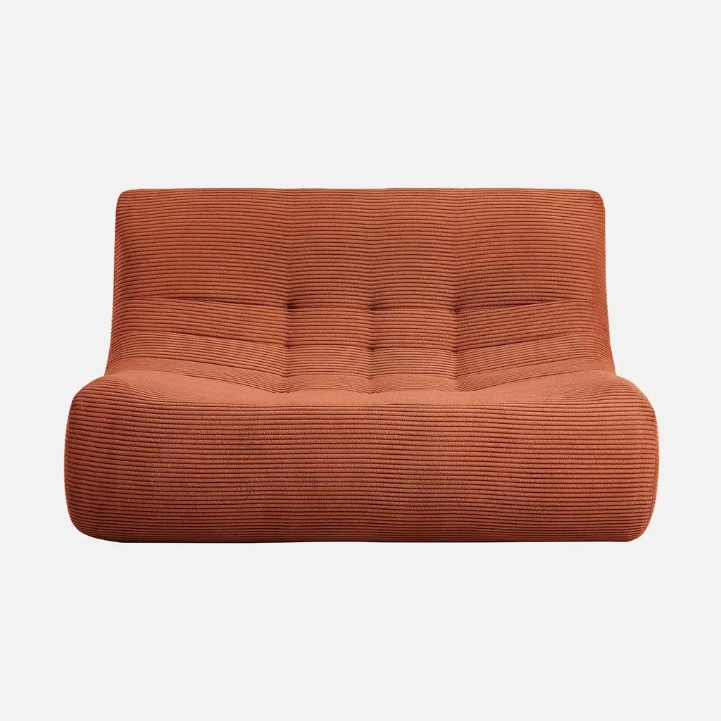 Chauffeuse 2 places velours côtelé Sokol - canapé compact et moelleux pour salon ou chambre