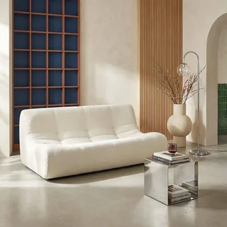 Chauffeuse 3 places bouclette texturée cosy Sokol sans montage