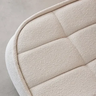 Chauffeuse Boni en bouclette texturée monoplace beige confortable