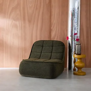 Chauffeuse Boni bouclette texturée beige monoplace salon cosy