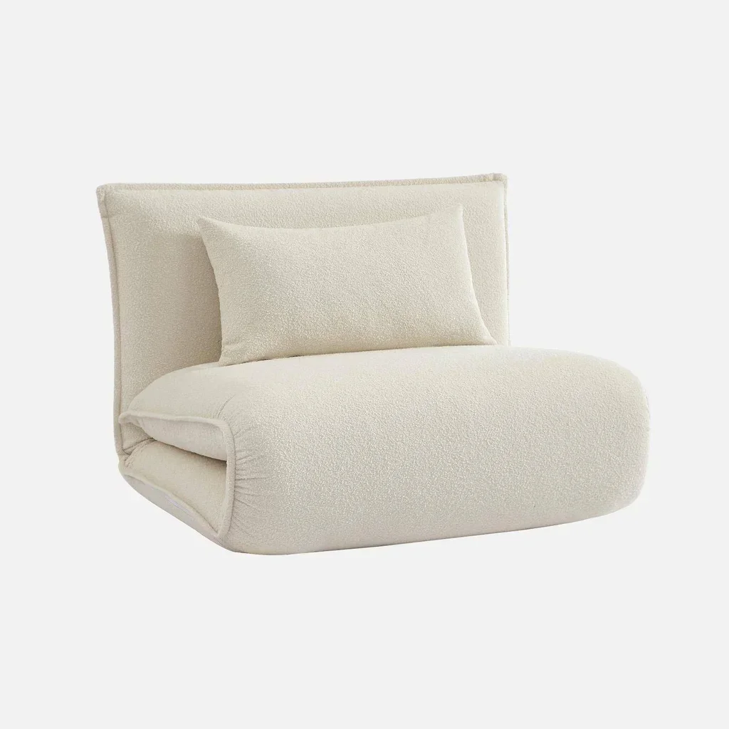 Chauffeuse convertible une place bouclette texturée Fleeep 5 positions