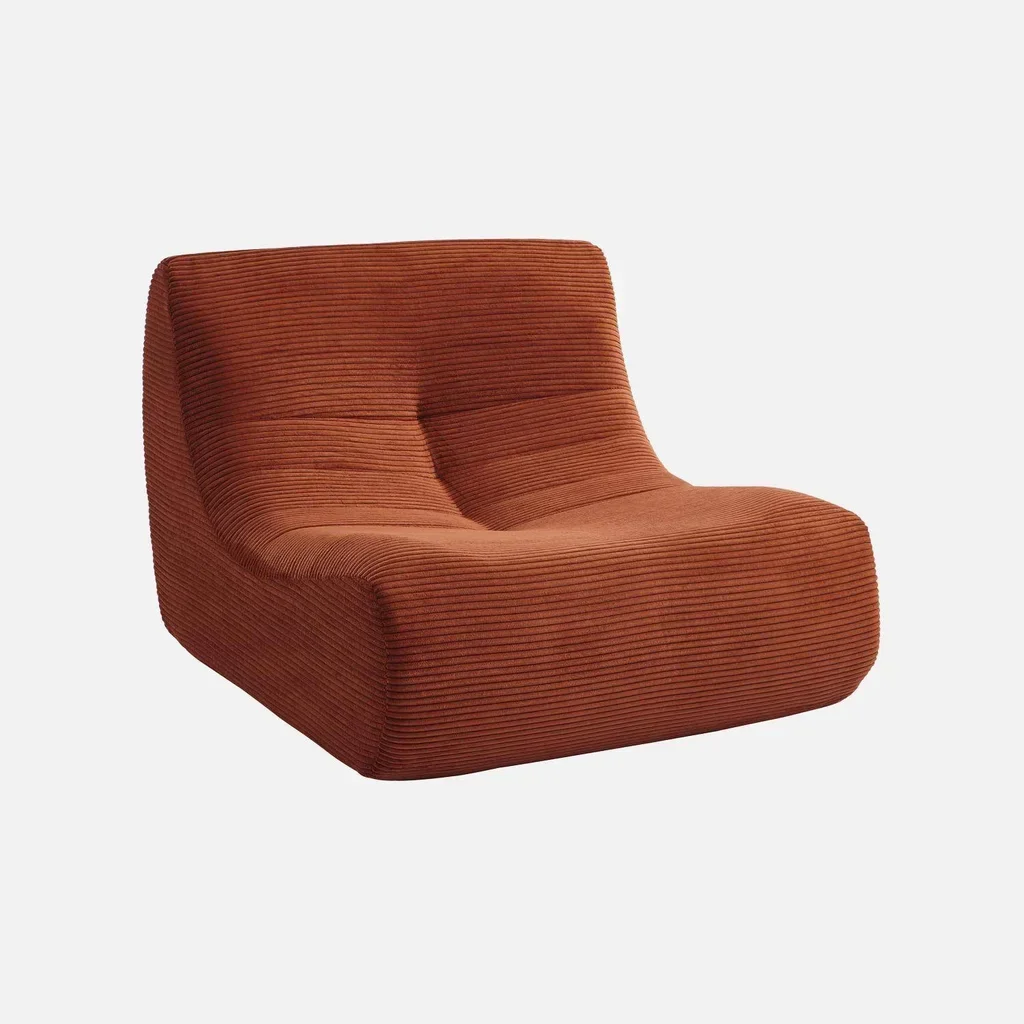 Chauffeuse velours côtelé 1 place Sokol - Fauteuil cosy et moelleux