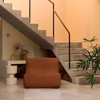 Chauffeuse velours côtelé 1 place Sokol - Fauteuil cosy et moelleux