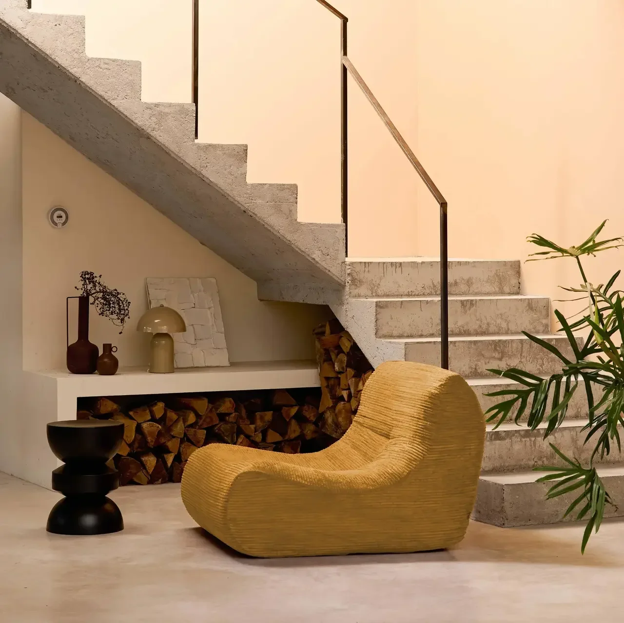 Chauffeuse velours côtelé 1 place Sokol - Fauteuil cosy et confortable