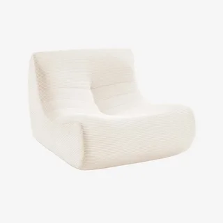 Chauffeuse velours côtelé 1 place Sokol - Fauteuil cosy moelleux