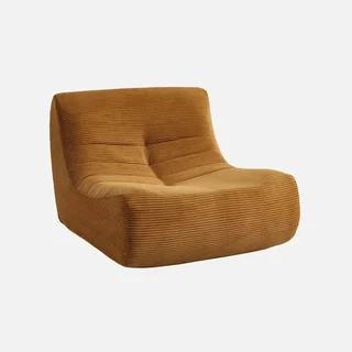 Chauffeuse velours côtelé 1 place Sokol - Fauteuil cosy et confortable