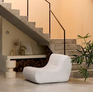 Chauffeuse velours côtelé 1 place Sokol - Fauteuil cosy moelleux