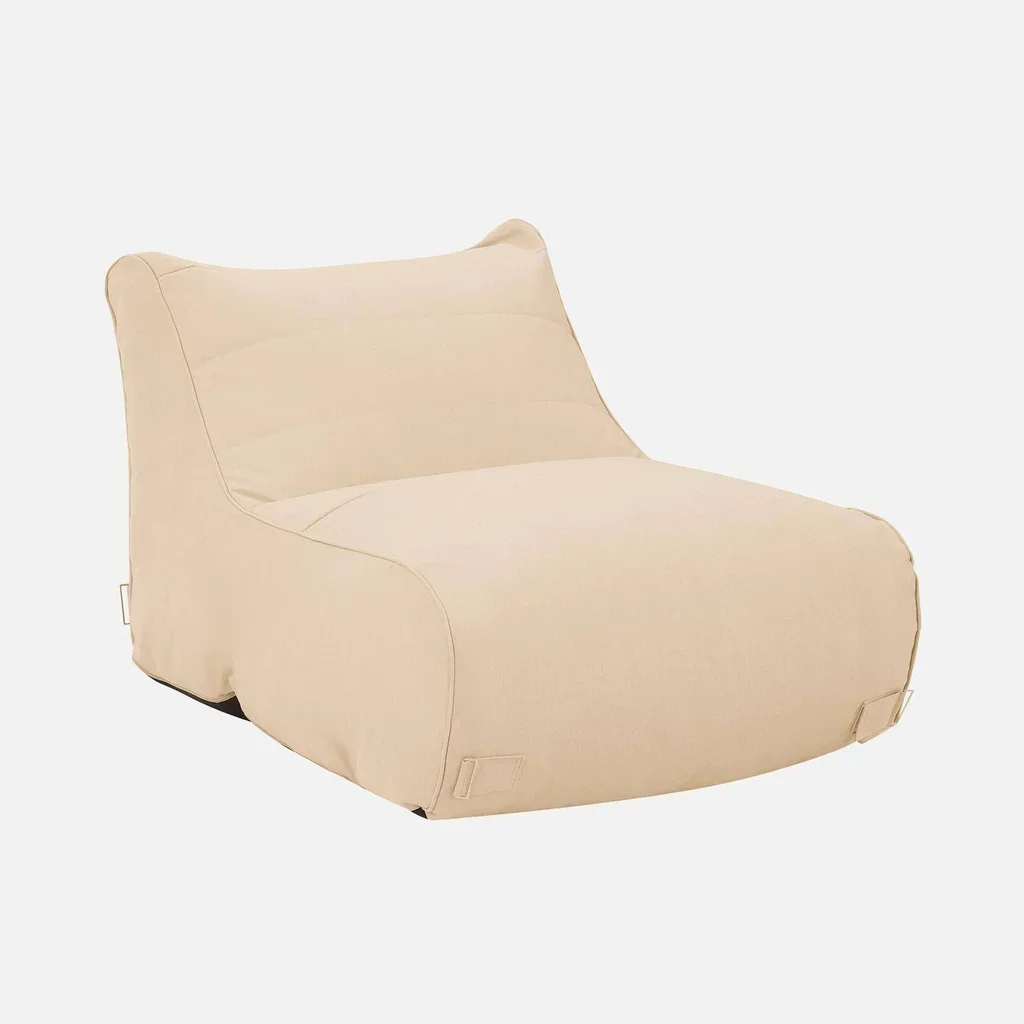 Chauffeuse de jardin beige en oléfine confortable terrasse