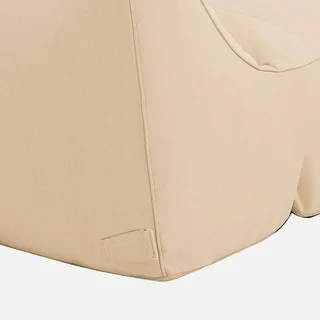Chauffeuse de jardin beige en oléfine confortable terrasse