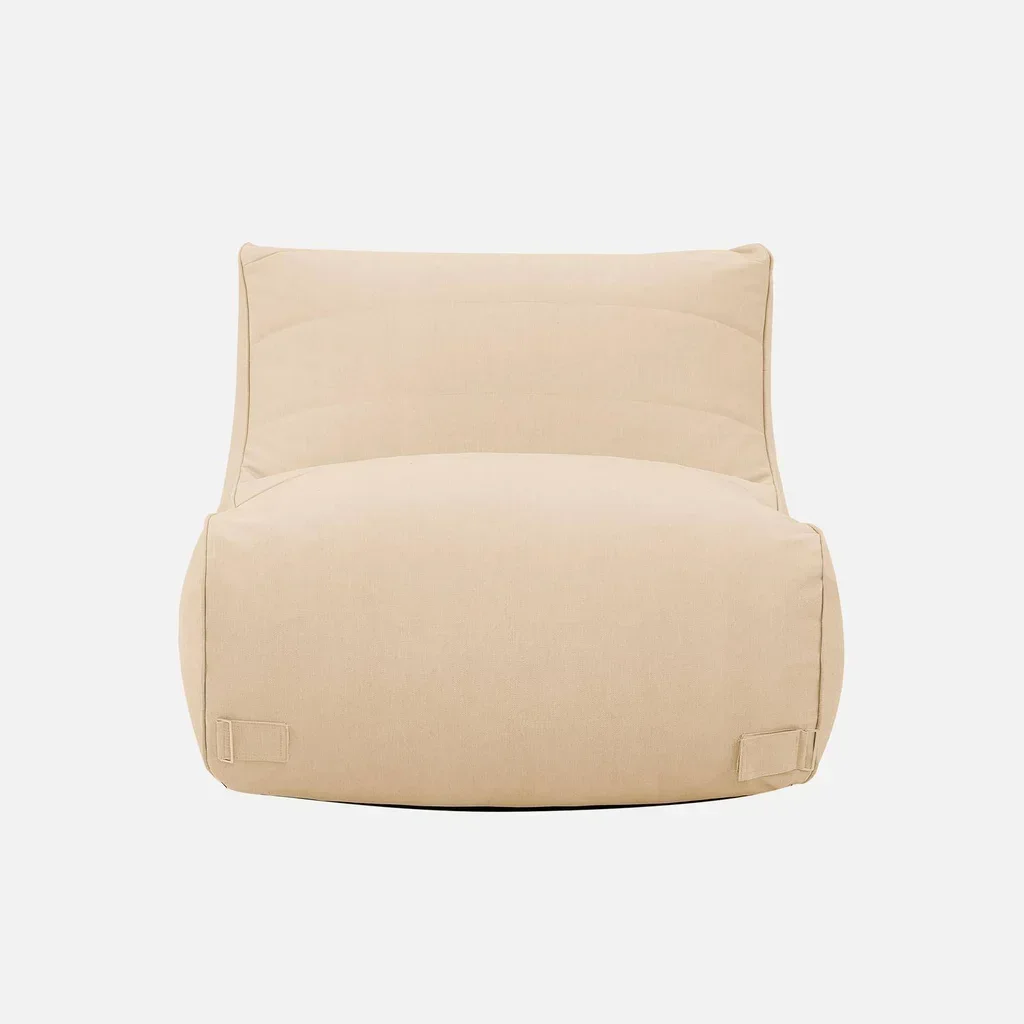 Chauffeuse de jardin beige en oléfine confortable terrasse