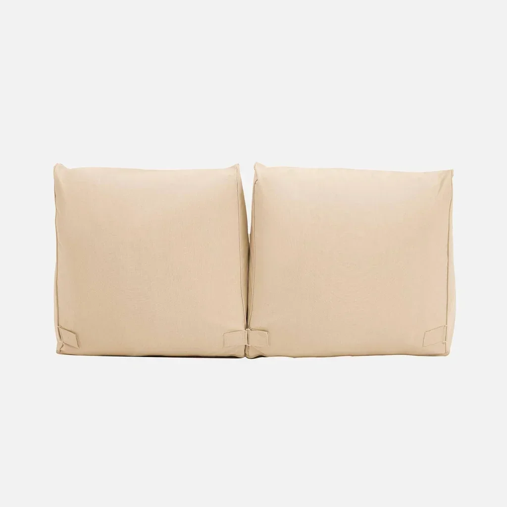 Chauffeuse jardin oléfine beige lot 2 fauteuils bas extérieur modulables