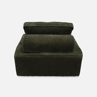 Sillón Modular Terciopelo Pana Lao Verde Vintage 90x90cm