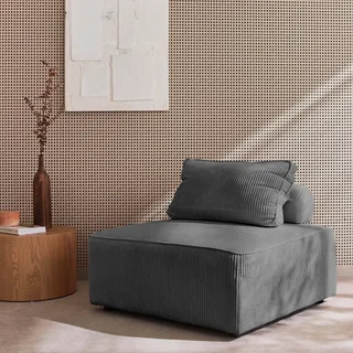 Butaca Modular Terciopelo Pana Verde Vintage 90x90cm
