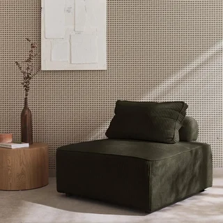 Sillón Modular Terciopelo Pana Lao Verde Vintage 90x90cm