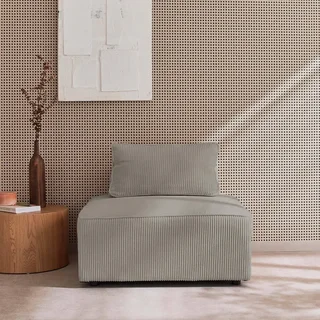 Sillón Modular Terciopelo Verde Pana Lao 90x90cm