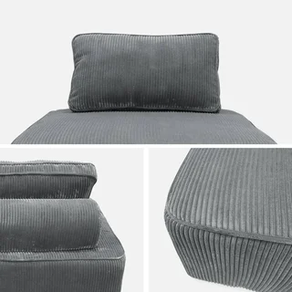 Butaca Modular Terciopelo Pana Verde Vintage 90x90cm