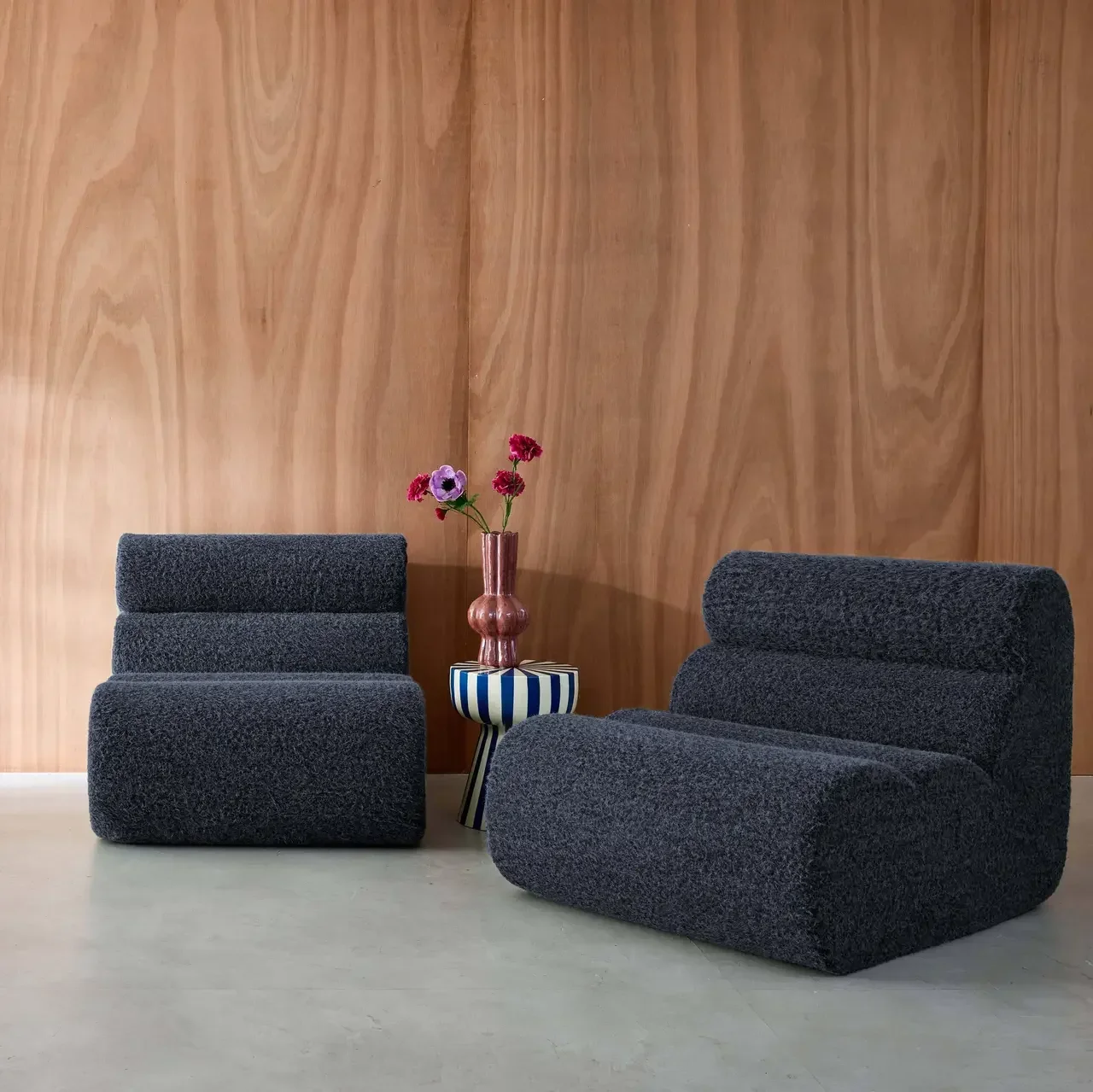 Chauffeuse tissu alpaga monoplace lot de 2 Nova confort