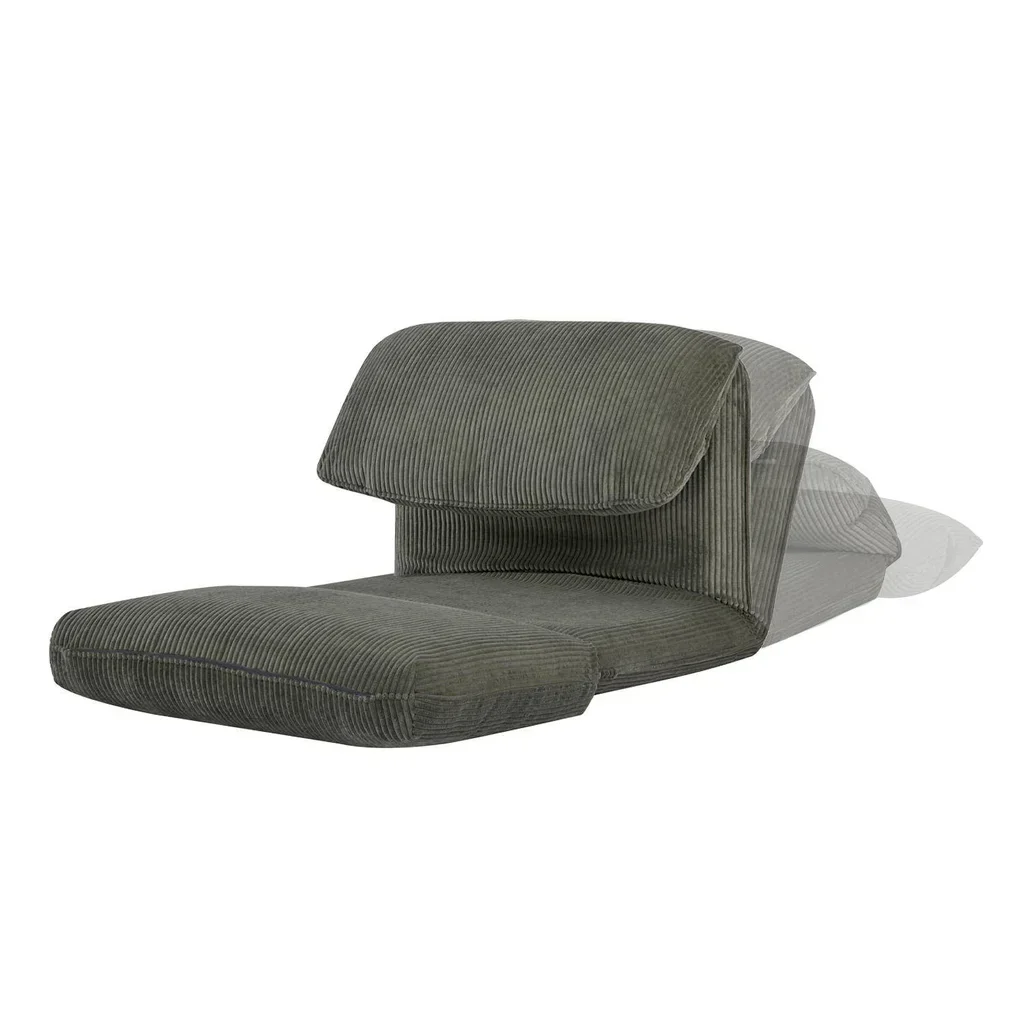 Chauffeuse transformable velours côtelé 1 place convertible lit d'appoint