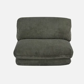 Chauffeuse transformable velours côtelé 1 place convertible lit d'appoint