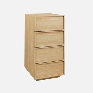 Chiffonnier 4 tiroirs Kuba finition bois naturel élégant