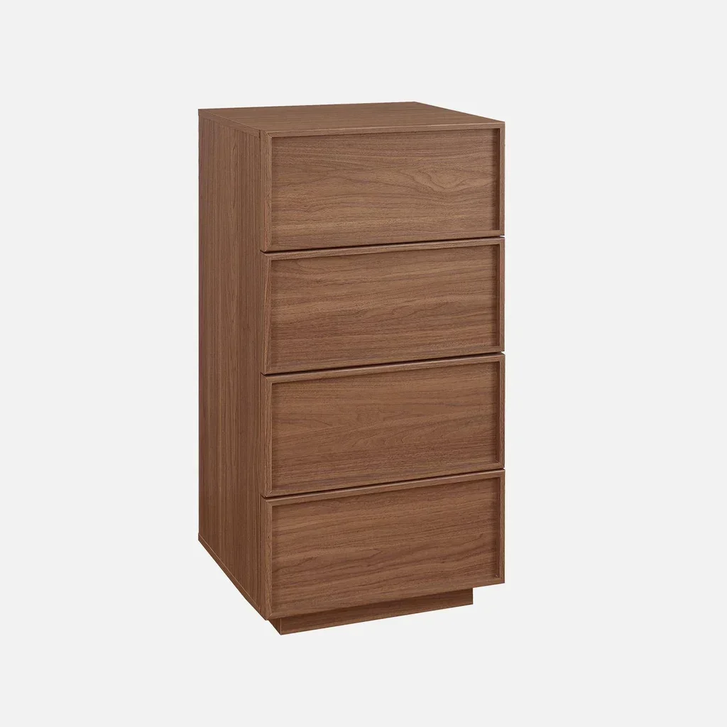Chiffonnier 4 tiroirs Kuba finition bois naturel élégant