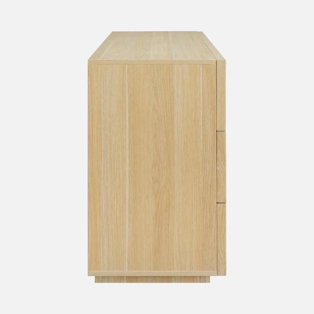 Commode Kuba 6 tiroirs effet bois naturel chambre salon
