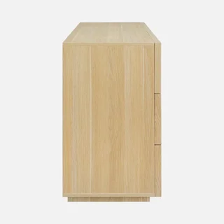 Commode Kuba 6 tiroirs effet bois naturel chambre salon