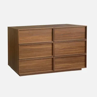 Chiffonnier effet bois 6 tiroirs Kuba - Rangement chambre