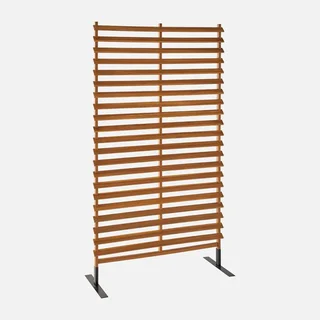 Biombo madeira acácia 100 cm interior exterior ripas inclinadas