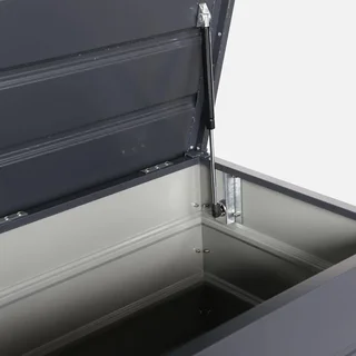 Baú jardim metal 285L antracite impermeável com fechadura