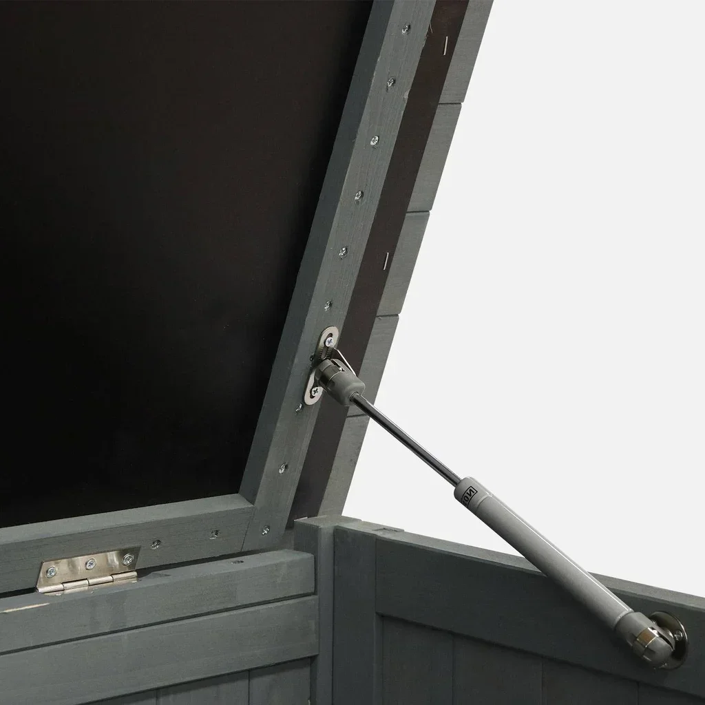 Coffre rangement bois sapin 330L extérieur intérieur gris