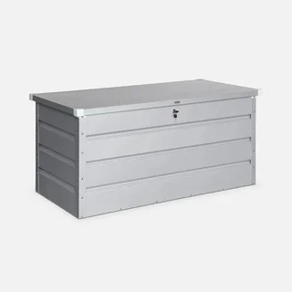 Coffre rangement extérieur métallique 385L anthracite jardin