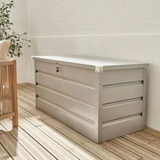 Coffre rangement extérieur métallique 385L anthracite jardin