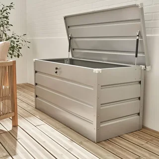 Coffre rangement extérieur métallique 385L anthracite jardin