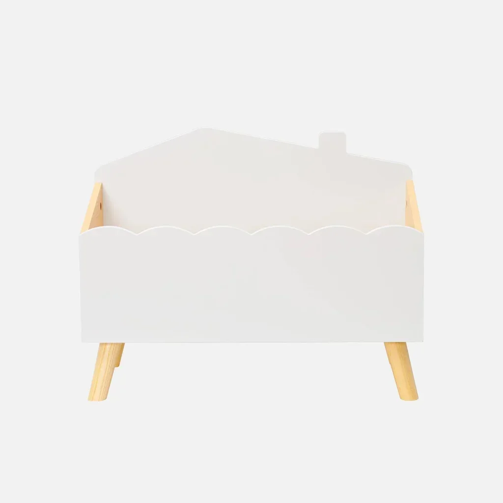 Coffre rangement jouets enfant imitation bois style scandinave Azur