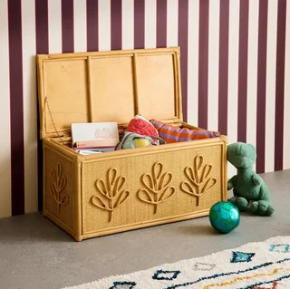 Cassapanca vimini intrecciato cameretta bambini boho Arlo