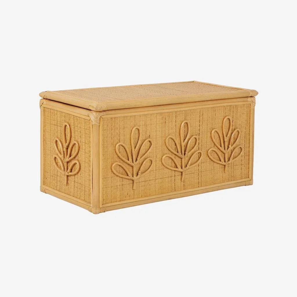 Cassapanca vimini intrecciato cameretta bambini boho Arlo