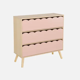 Commode enfant 3 tiroirs bois naturel style scandinave Azur
