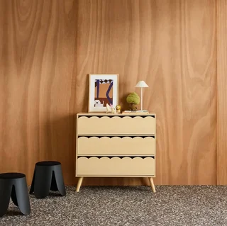 Commode 3 tiroirs enfant Azur bois naturel style scandinave vintage