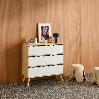 Commode 3 tiroirs enfant Azur bois naturel style scandinave